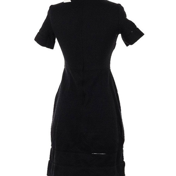 Yigal Azrouel NWOT Jacquard Short Sleeve Little Black Fit & Flare Dress Size 0 - Picture 11 of 11